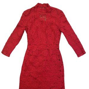 red lace dress